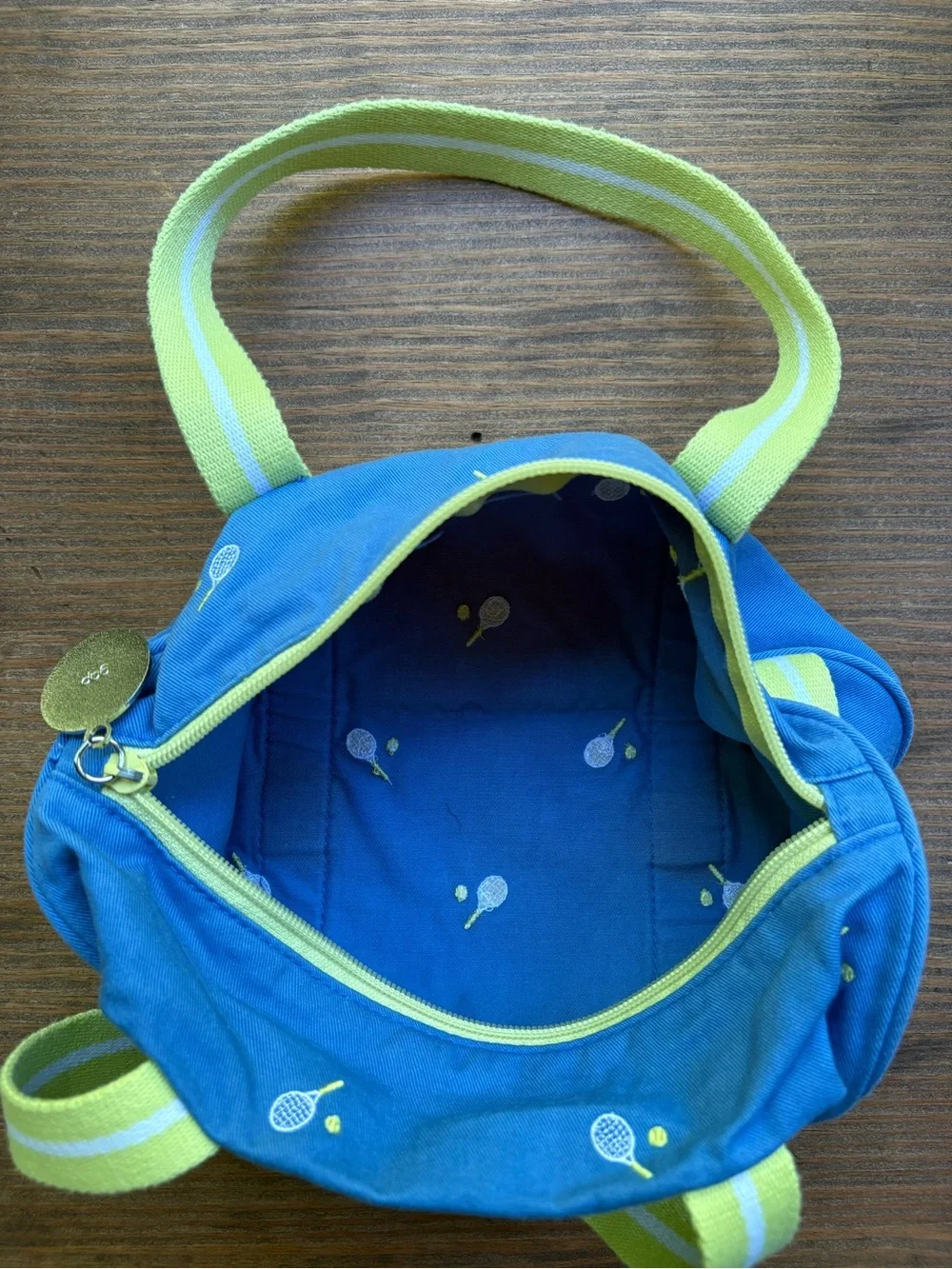 Baby GAP Blue Mini Duffle Bag with Tennis Print